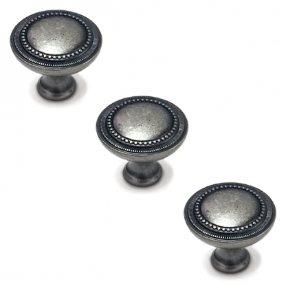 ידית כפתור לארונות דגם 3134 עגול כסף עתיק - Image 5