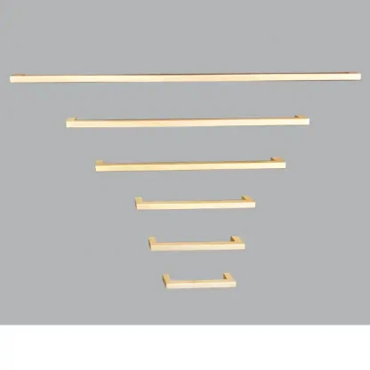 ידיות למטבח במידות ארוכות דגם 9008 פליז מט - Image 3